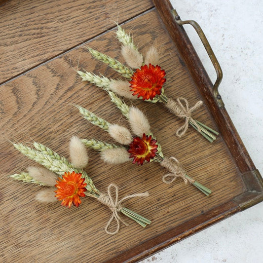 Autumn Glow Buttonhole (Pack of 3)